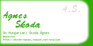 agnes skoda business card